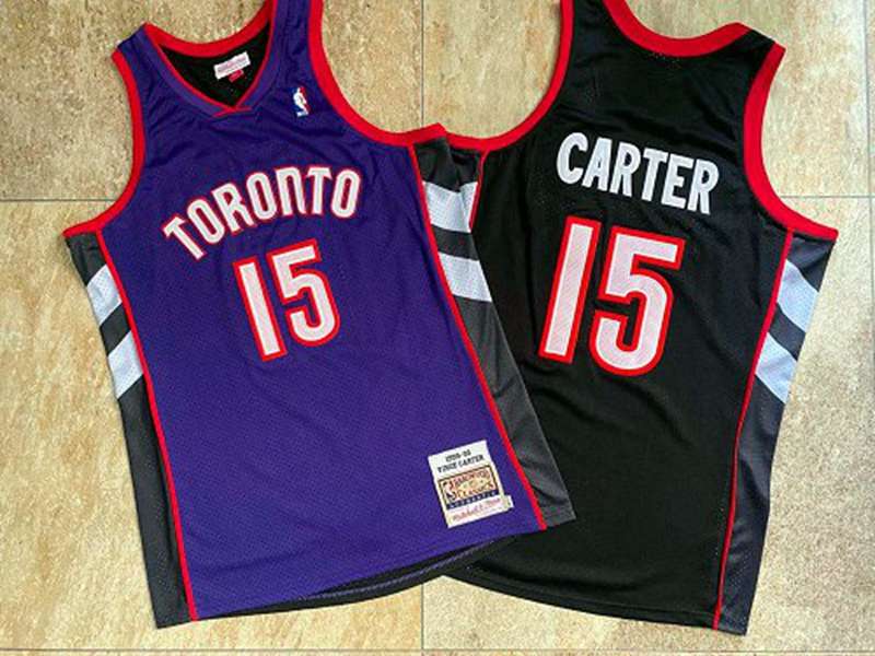 1999/00 Toronto Raptors CARTER #15 Purple Black Classics Basketball Jersey (Closely Stitched)