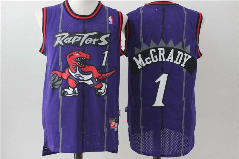 Toronto Raptors MCGRADY #1 Purple Classics Basketball Jersey (Stitched)