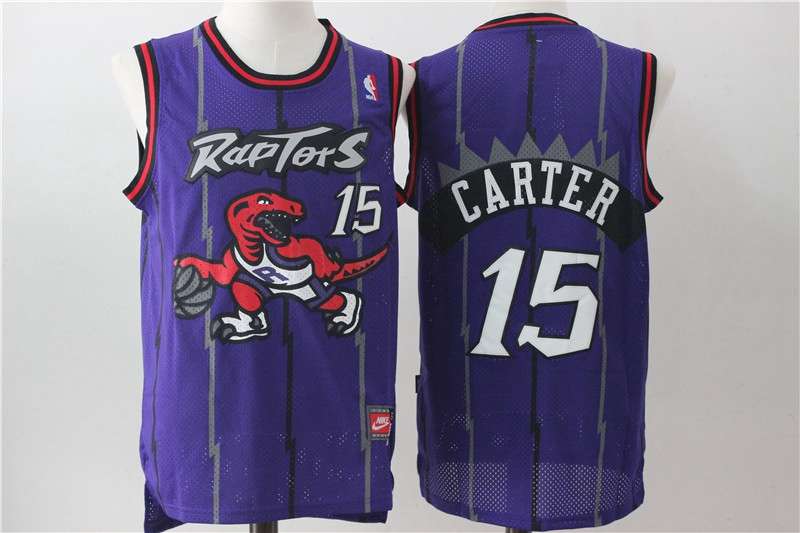 Toronto Raptors CARTER #15 Purple Classics Basketball Jersey (Stitched)