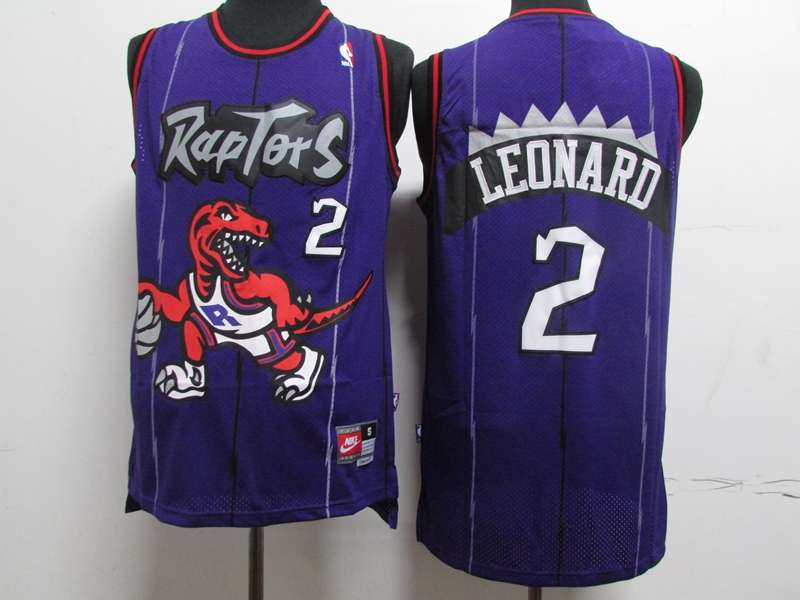 Toronto Raptors LEONARD #2 Purple Classics Basketball Jersey (Stitched)