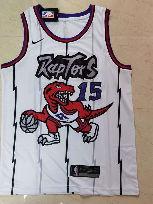 Toronto Raptors CARTER #15 White Classics Basketball Jersey 02 (Stitched)
