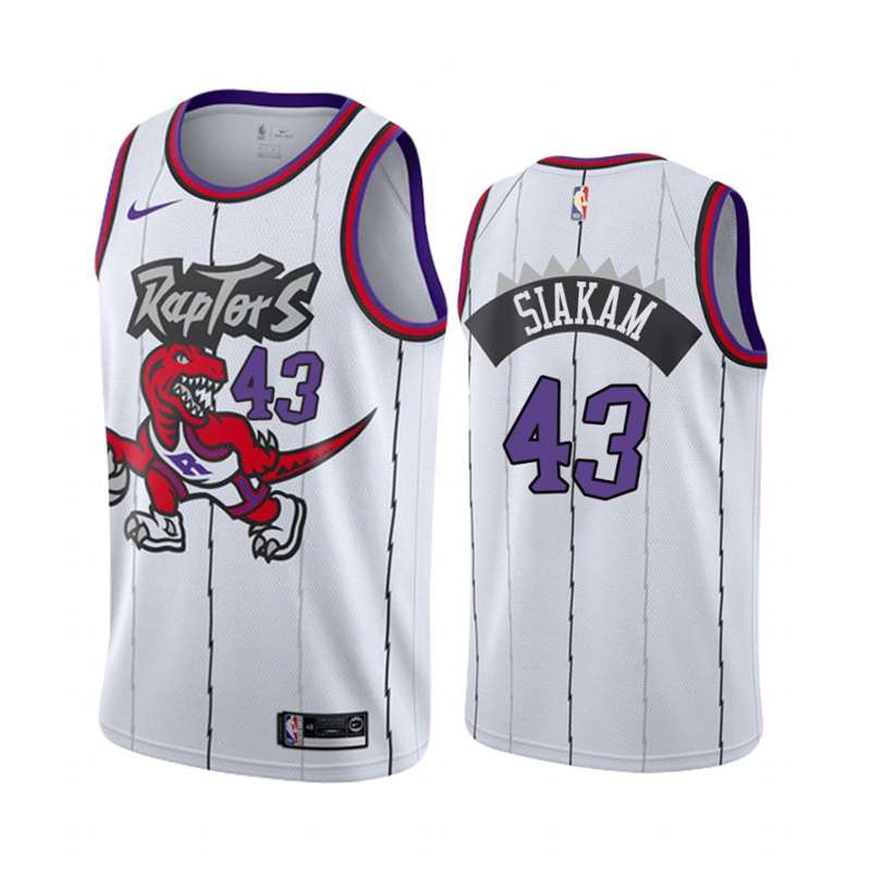 Toronto Raptors SIAKAM #43 White Classics Basketball Jersey (Stitched)
