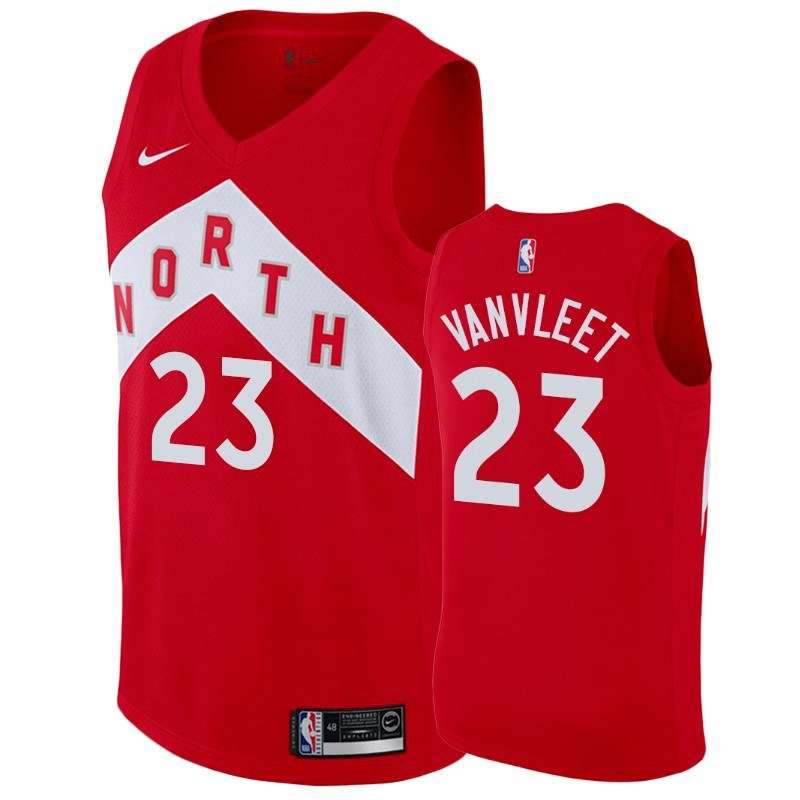 Toronto Raptors VANVLEET #23 Red City Basketball Jersey (Stitched)