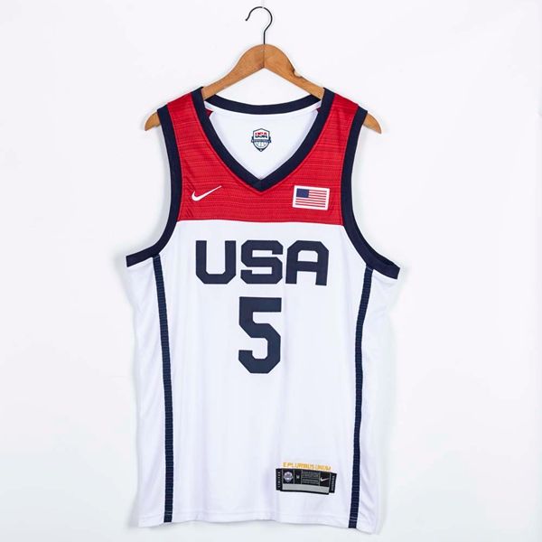 2021 USA LAVINE #5 White Basketball Jersey (Stitched)