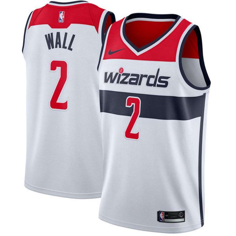20/21 Washington Wizards WALL #2 White Basketball Jersey (Stitched)