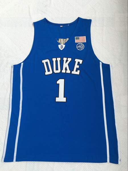 Duke Blue Devils WILLIAMSON #1 Blue NCAA Basketball Jersey