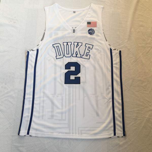 Duke Blue Devils REDDISH #2 White NCAA Basketball Jersey