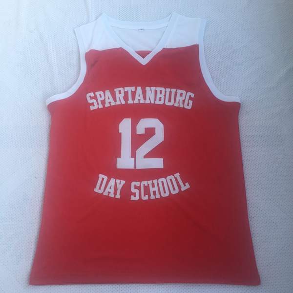 Spartanburg Day School WILLIAMSON #12 Red Basketball Jersey