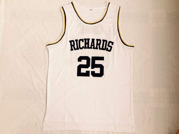 Richards WADE #25 White Basketball Jersey