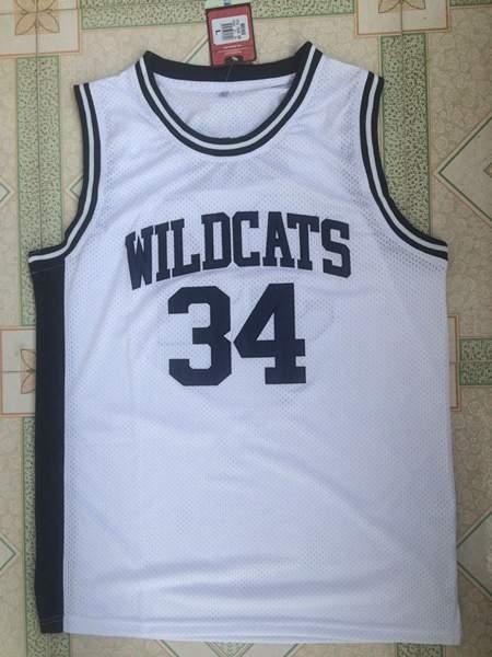 Wildcats BIAS #34 White Basketball Jersey