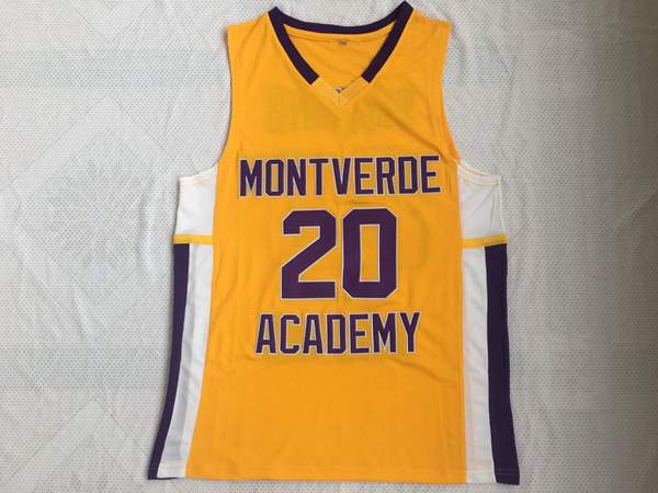 Montverde Academy SIMMONS #20 Yellow Basketball Jersey