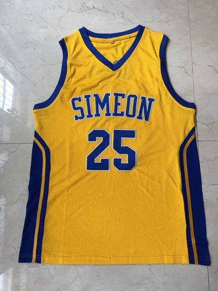 Simeon ROSE #25 Yellow Basketball Jersey