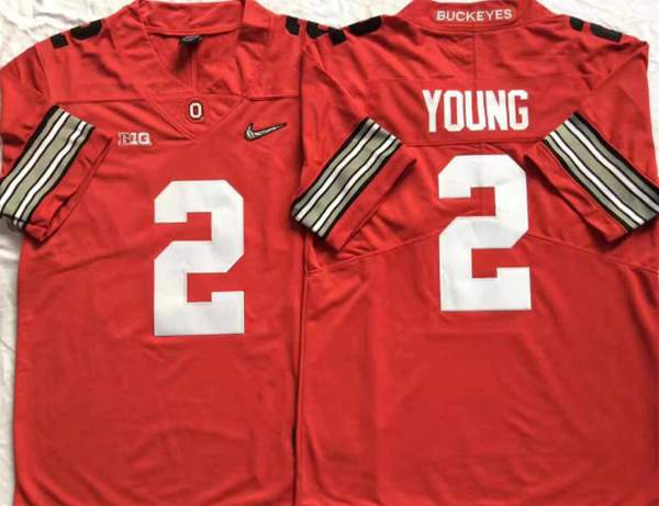 Ohio State Buckeyes YOUNG #2 Red NCAA Football Jersey