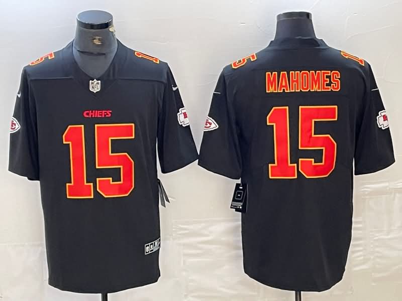 Kansas City Chiefs Black Gold NFL Jersey 04