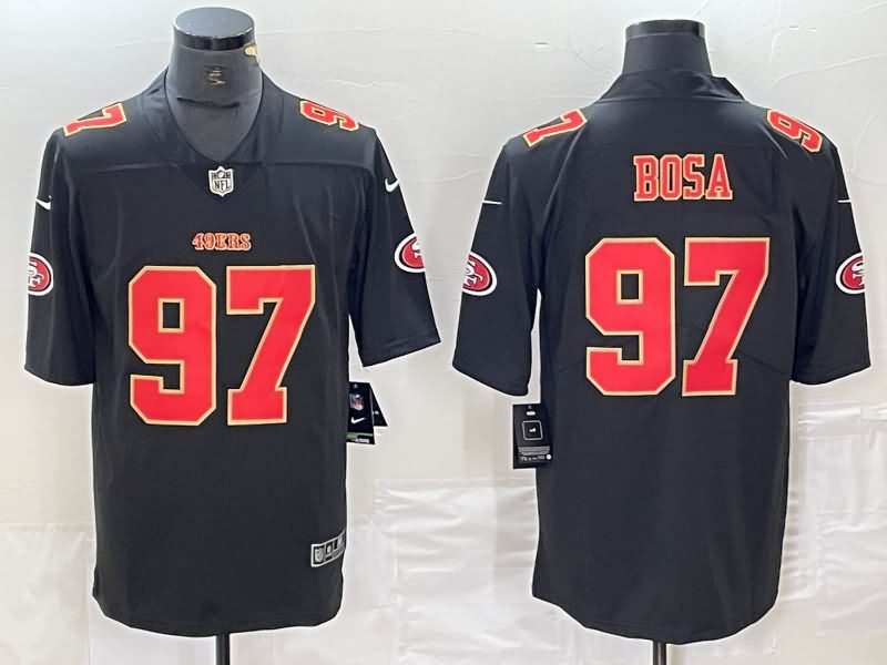 San Francisco 49ers Black Gold NFL Jersey 02
