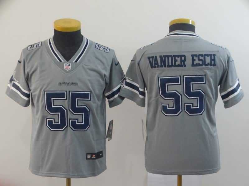 Kids Dallas Cowboys VANDER ESCH #55 Grey Inverted Legend NFL Jersey