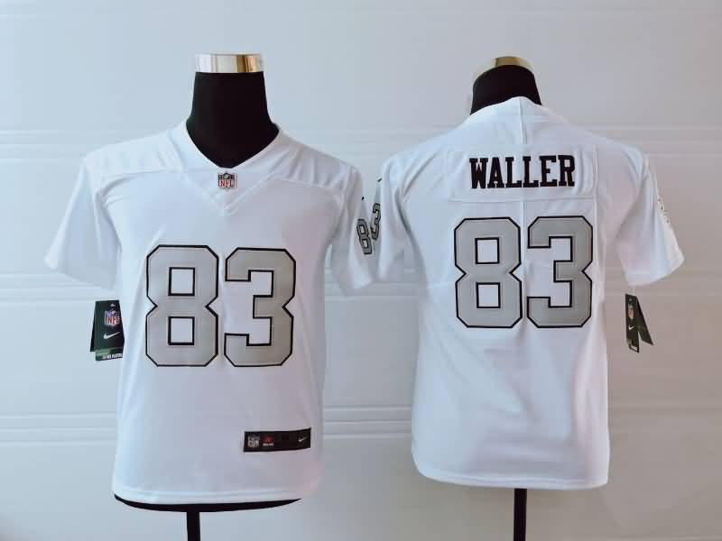Kids Las Vegas Raiders WALLER #83 White NFL Jersey