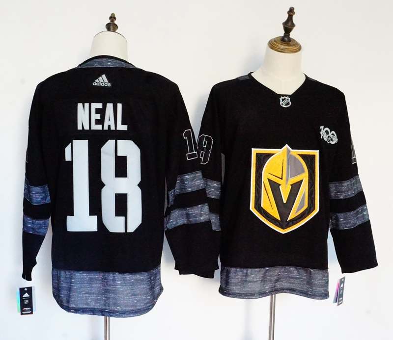 Vegas Golden Knights NEAL #18 Black 100th Anniversary NHL Jersey