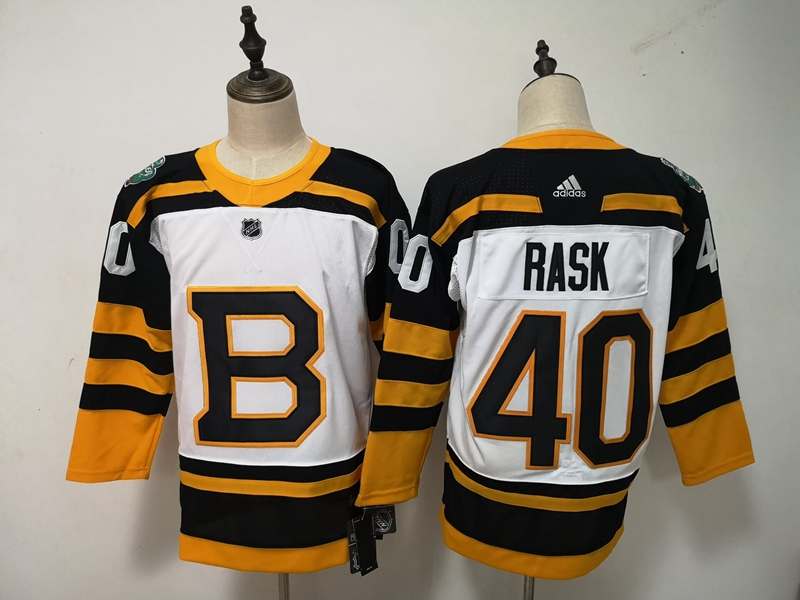 Boston Bruins RASK #40 White Classics NHL Jersey