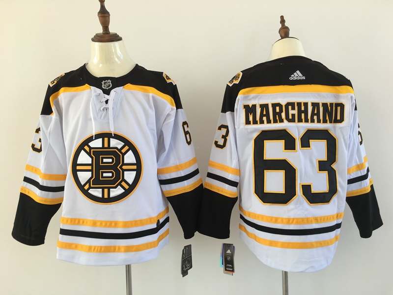 Boston Bruins MARGHAND #63 White NHL Jersey