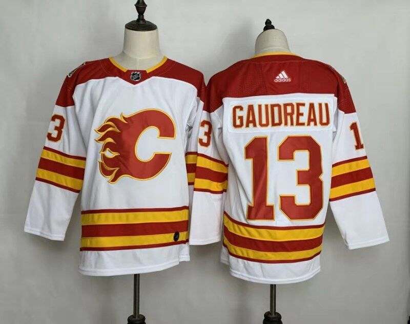 Calgary Flames GAUDREAU #13 White Classics NHL Jersey