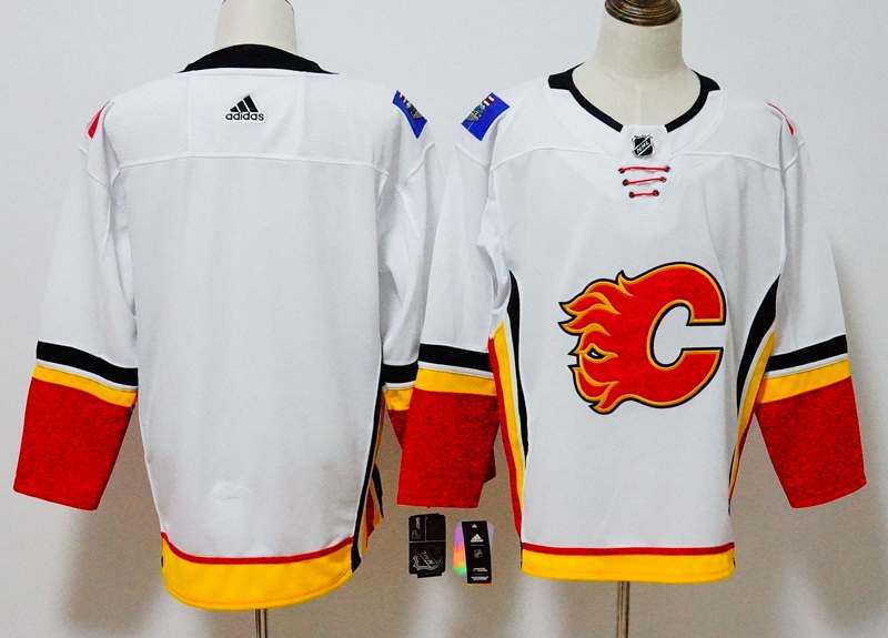 Calgary Flames Custom White NHL Jersey