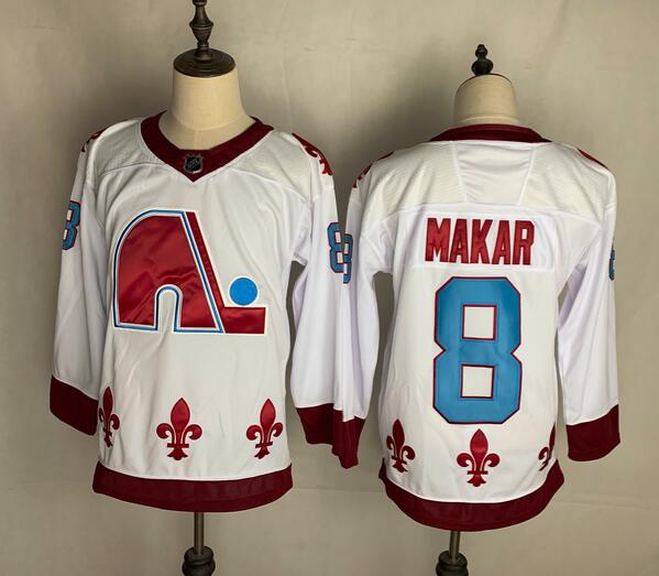 Colorado Avalanche MAKAR #8 White Classics NHL Jersey