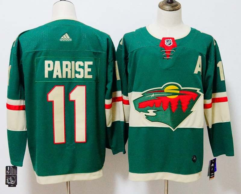 Minnesota Wild PARISE #11 Green NHL Jersey