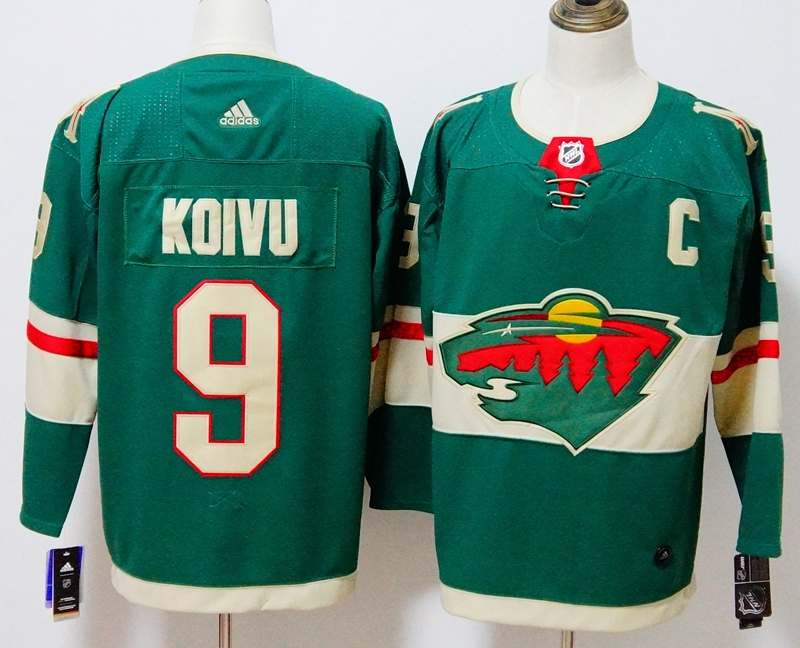 Minnesota Wild KOIVU #9 Green NHL Jersey