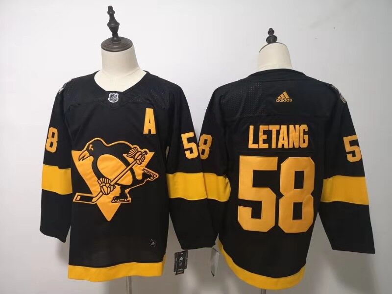 Pittsburgh Penguins LETANG #58 Black NHL Jersey 02