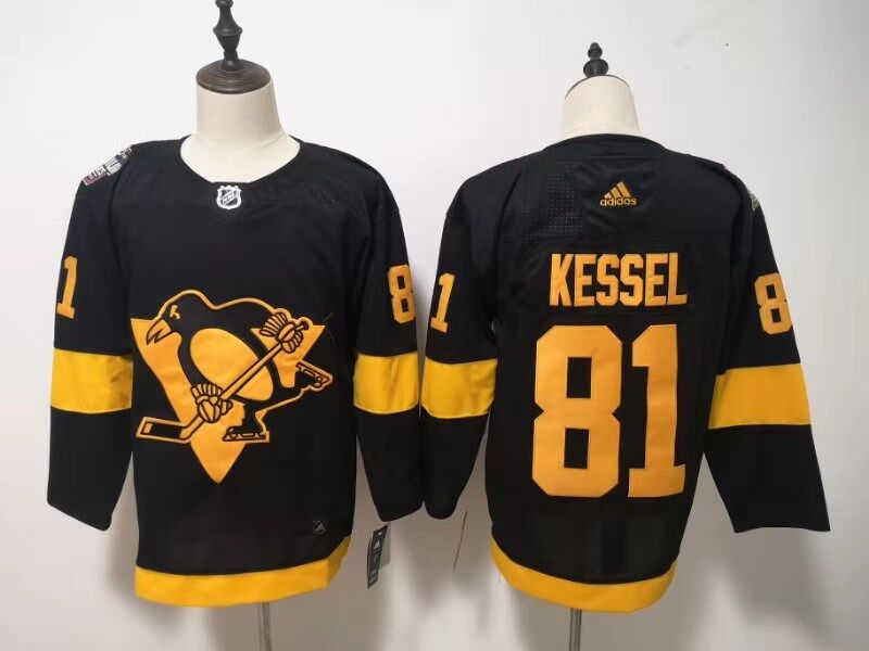 Pittsburgh Penguins KESSEL #81 Black NHL Jersey 02