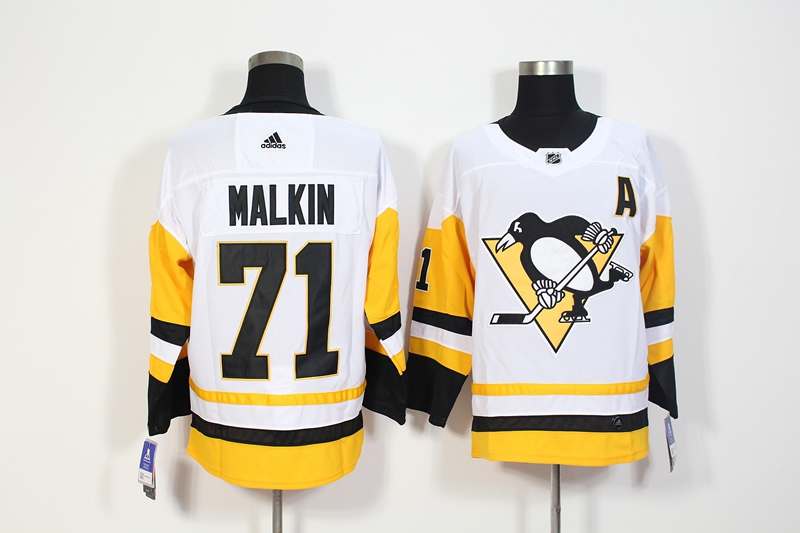 Pittsburgh Penguins MALKIN #71 White NHL Jersey