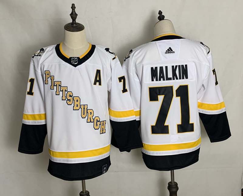 Pittsburgh Penguins MALKIN #71 White NHL Jersey 02
