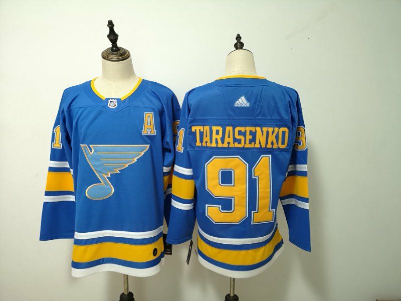 St Louis Blues TARASENKO #91 Blue NHL Jersey 02