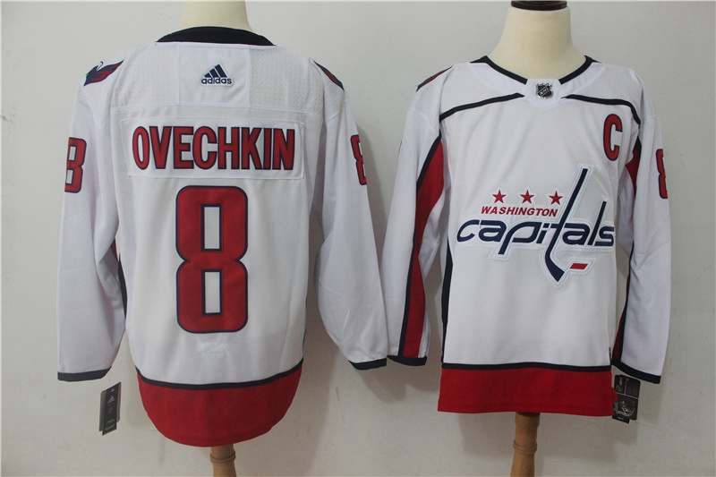 Washington Capitals OVECHKIN #8 White NHL Jersey