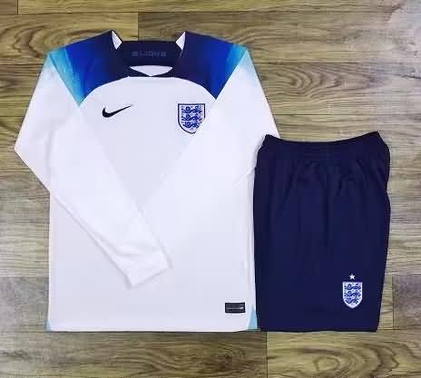 2022 England Home Long Sleeve Soccer Jersey