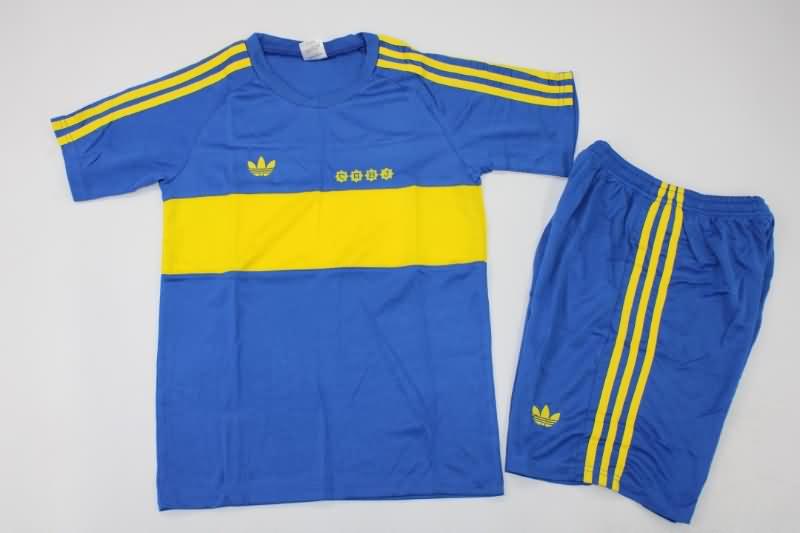 1981 Boca Juniors Home Kids Soccer Jersey And Shorts