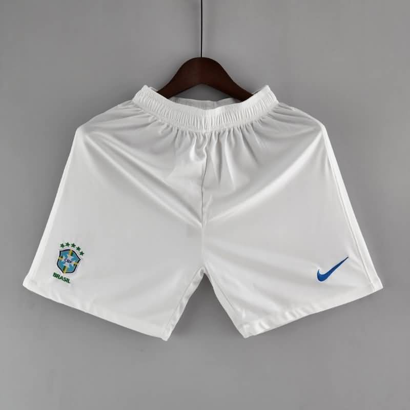 Thailand Quality(AAA) 2022 Brazil White Soccer Shorts