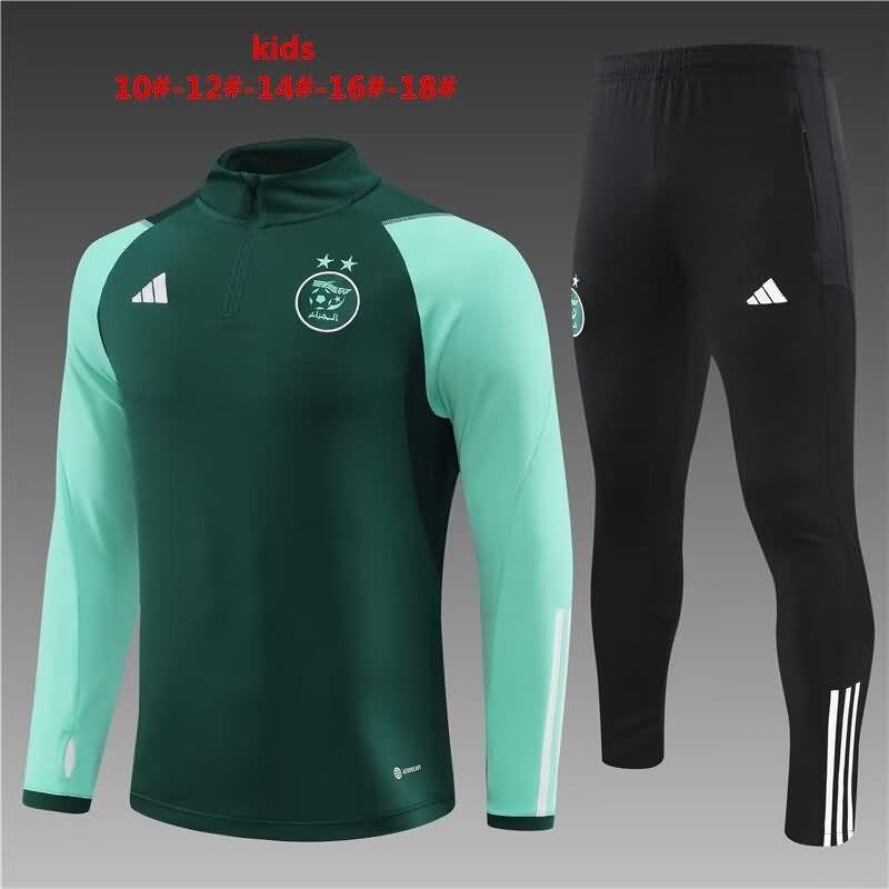 Kids - Thailand Quality(AAA) 2023 Algeria Green Soccer Tracksuit