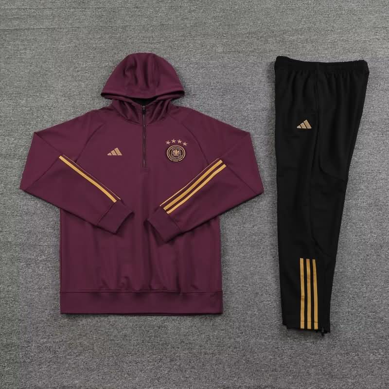 Thailand Quality(AAA) 2023 Germany Dark Red Soccer Tracksuit