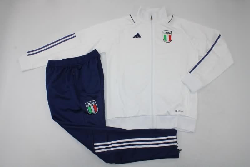 Thailand Quality(AAA) 2023 Italy White Soccer Tracksuit
