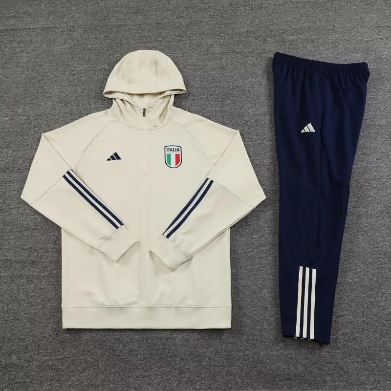 Thailand Quality(AAA) 2023 Italy White Soccer Tracksuit 03