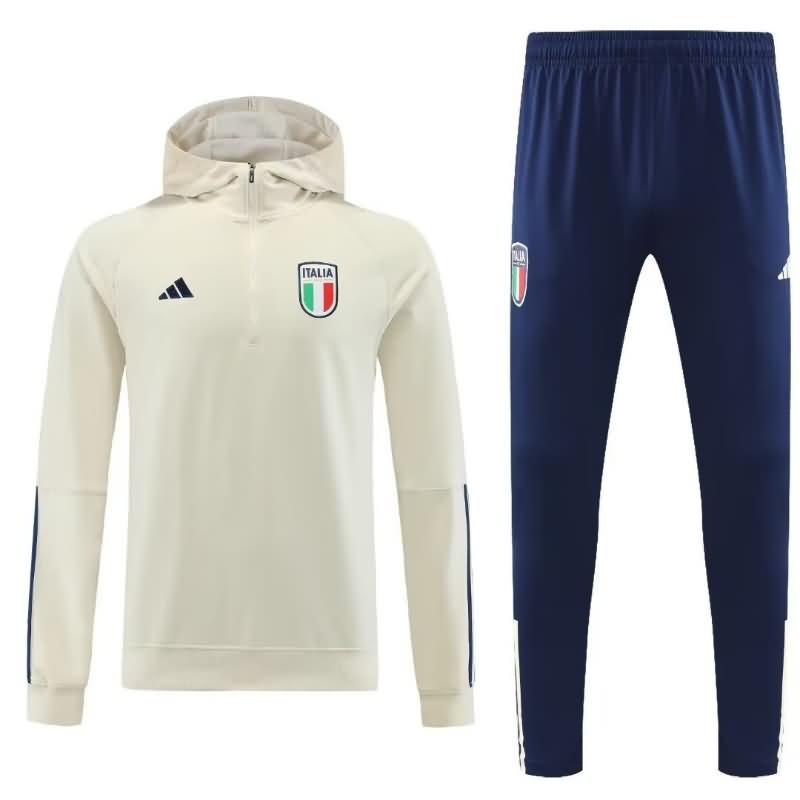 Thailand Quality(AAA) 2023 Italy White Soccer Tracksuit 04