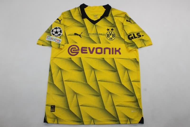 Thailand Quality(AAA) 23/24 Dortmund Home UCL Final Soccer Jersey