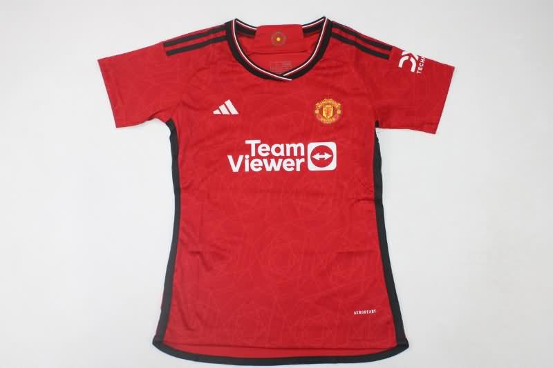 Thailand Quality(AAA) 23/24 Manchester United Home Women Soccer Jersey