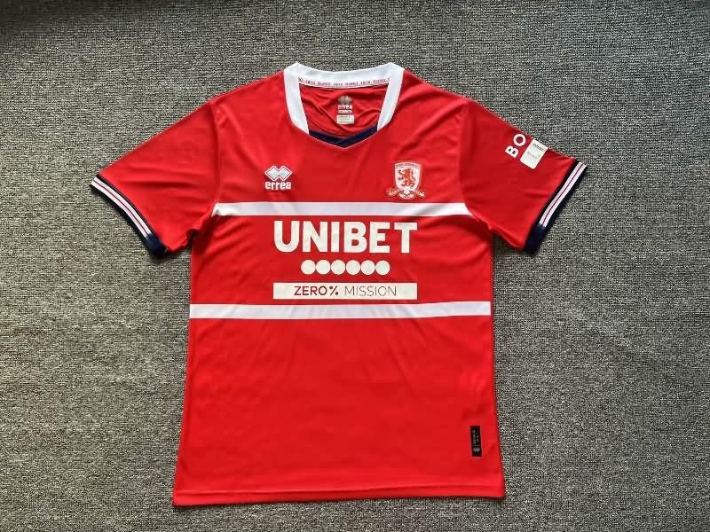 Thailand Quality(AAA) 23/24 Middlesbrough Home Soccer Jersey