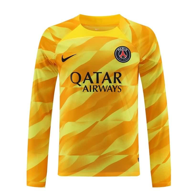 Thailand Quality(AAA) 23/24 Paris St Germain Goalkeeper Yellow Long Soccer Jersey