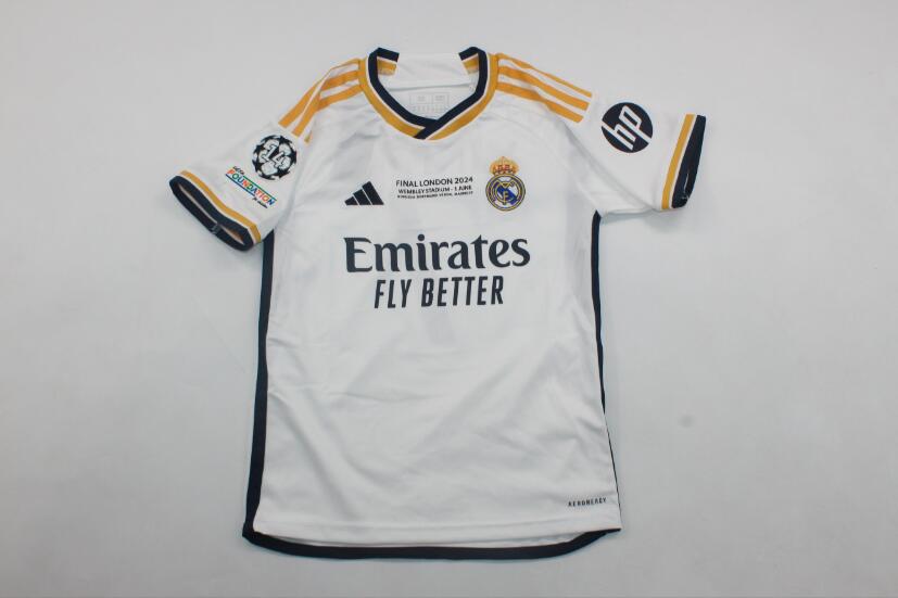 Thailand Quality(AAA) 23/24 Real Madrid UCL Final Home Soccer Jersey