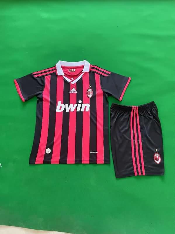 2009/10 AC Milan Home Kids Soccer Jersey And Shorts