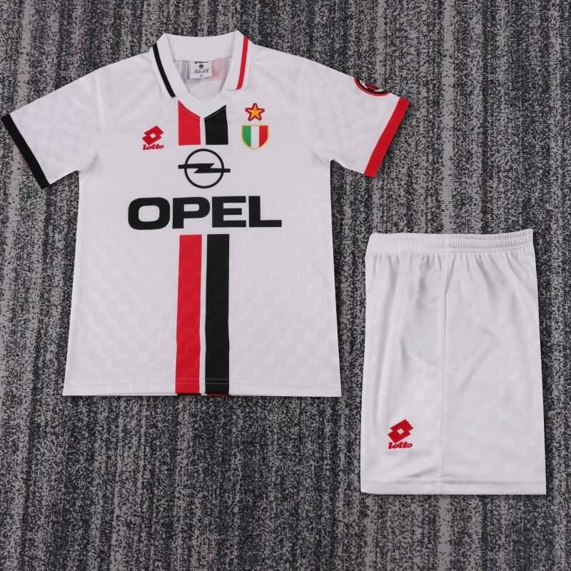 1996/97 AC Milan Away Kids Soccer Jersey And Shorts